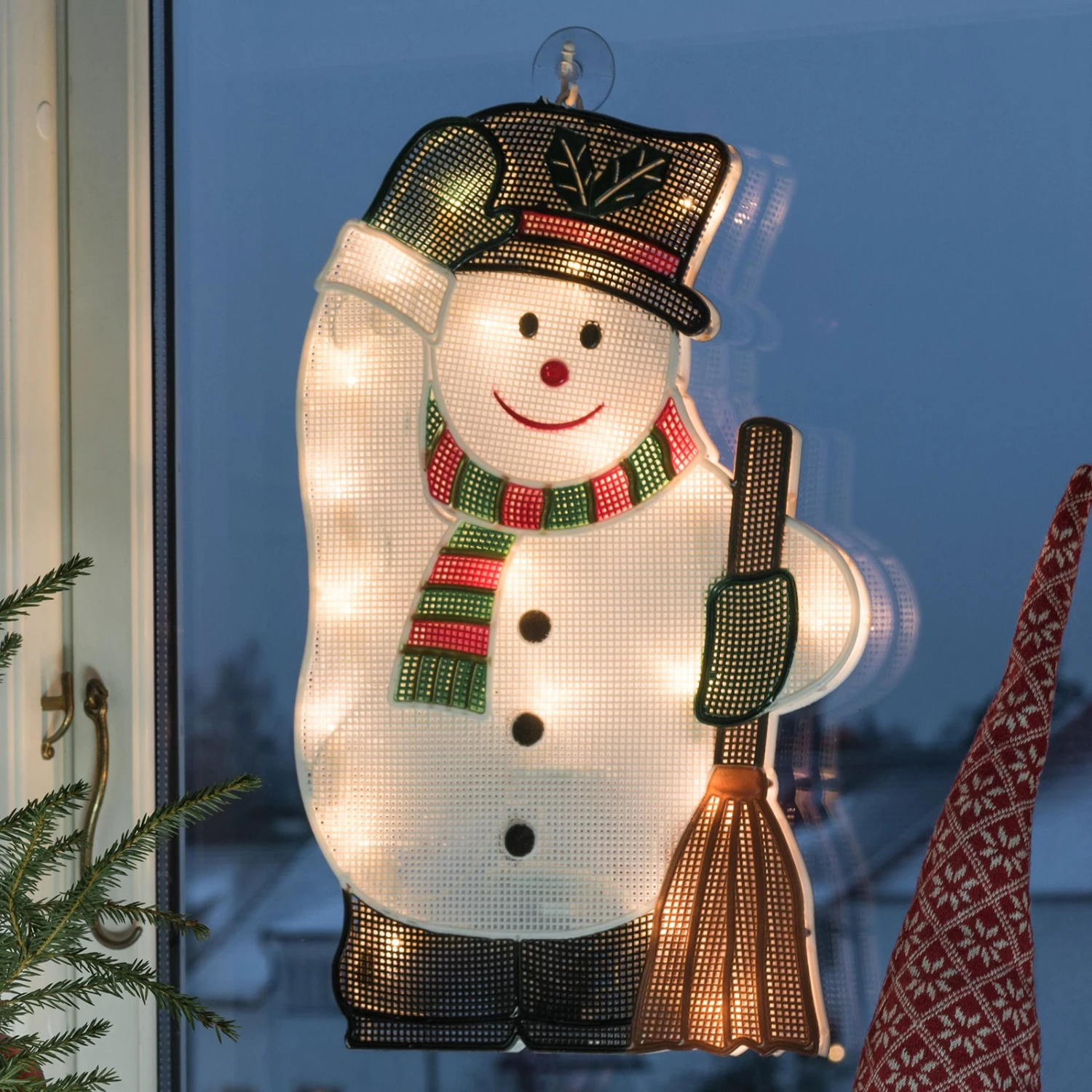 Für Innen - LED-Fensterbild Schneemann 3 Für Innen - LED-Fensterbild Schneemann