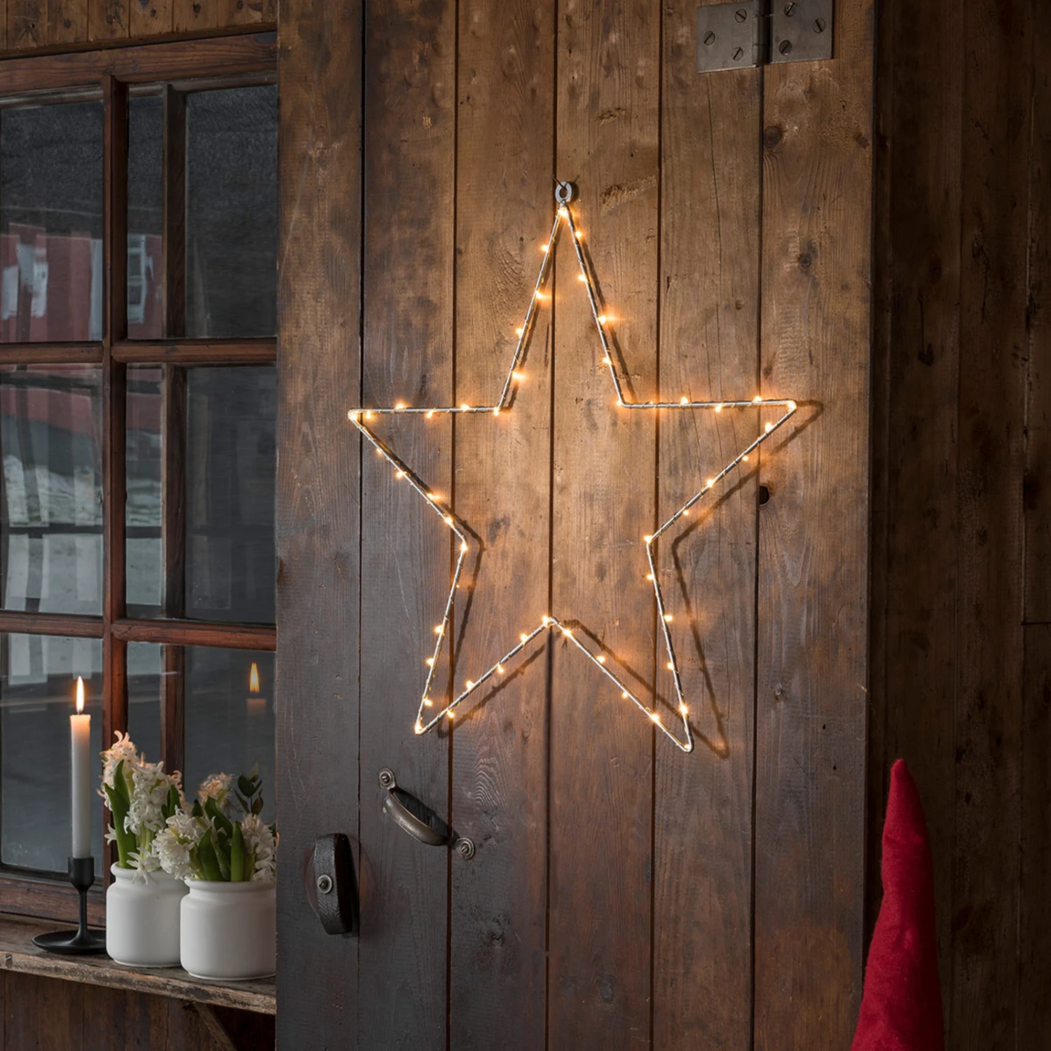 LED-Metallstern Mit Timer, Silber 4 LED-Metallstern Mit Timer, Silber – Bild 2