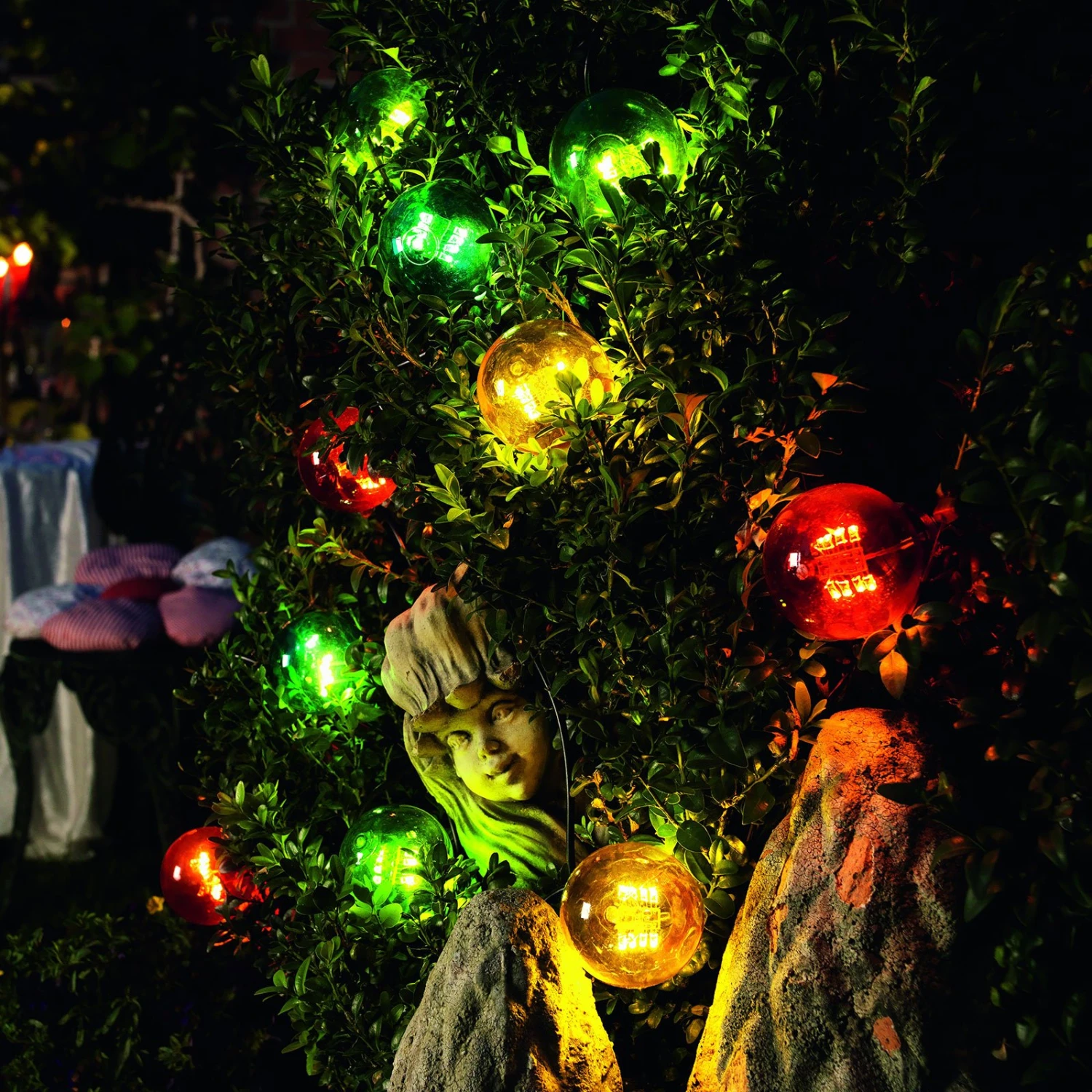 Lichterkette Biergarten 20 Bunte LED-Birnen 7 Lichterkette Biergarten 20 Bunte LED-Birnen – Bild 5