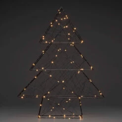 LED-Dekoleuchte Weihnachtsbaum, Schwarz, 100fl