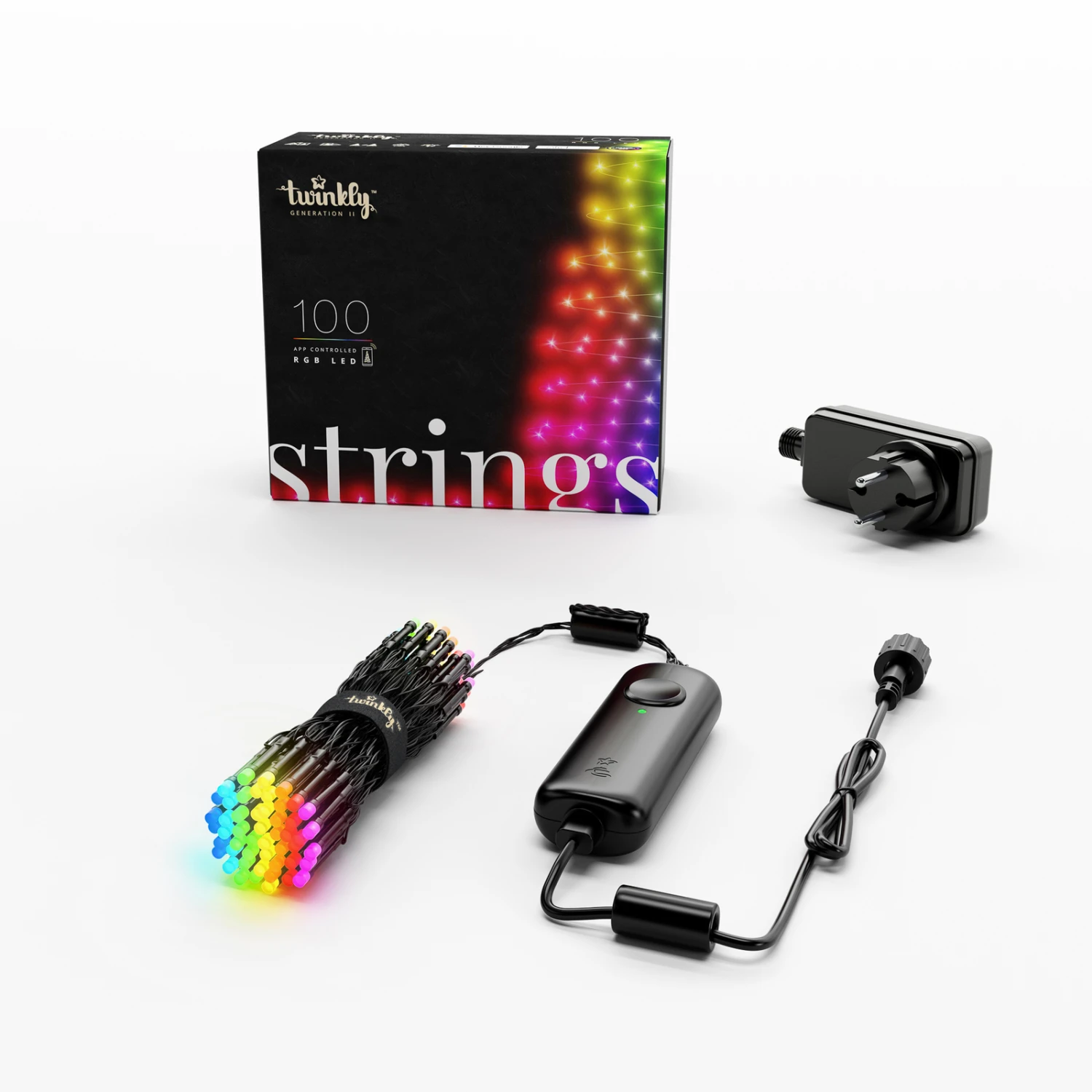Lichterkette Twinkly RGB, Schwarz, 100-flammig 8m 5 Lichterkette Twinkly RGB, Schwarz, 100-flammig 8m – Bild 3