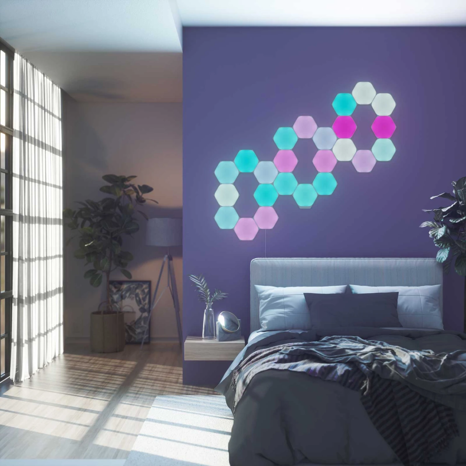 Nanoleaf Shapes Hexagons, Starter Set, 15 Panels 10 Nanoleaf Shapes Hexagons, Starter Set, 15 Panels – Bild 8