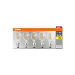 OSRAM LED-Lampe E14 P40 4W Filament 827 470lm 5er -Philips Store 7262705 2