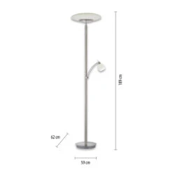 LED-Stehleuchte Troja Mit Lesearm, Dimmbar, Stahl -Philips Store 7501878 3