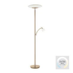 LED-Stehleuchte Troja Mit Lesearm, Dimmbar, Gold -Philips Store 7501879 3