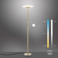 LED-Stehleuchte Troja Mit Lesearm, Dimmbar, Gold -Philips Store 7501879 4