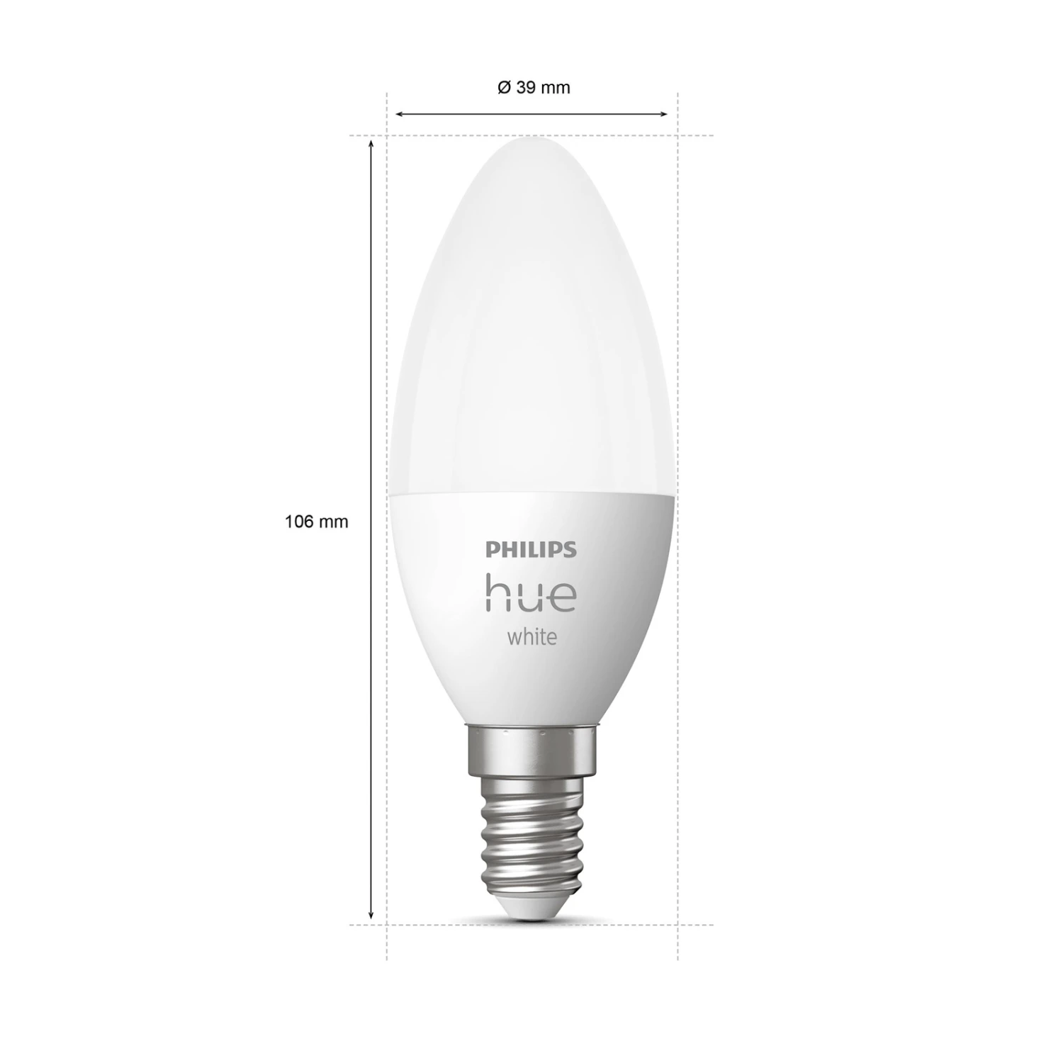 Philips Hue White 5,5W E14 LED-Kerzenlampe 2er-Set 6 Philips Hue White 5,5W E14 LED-Kerzenlampe 2er-Set – Bild 4