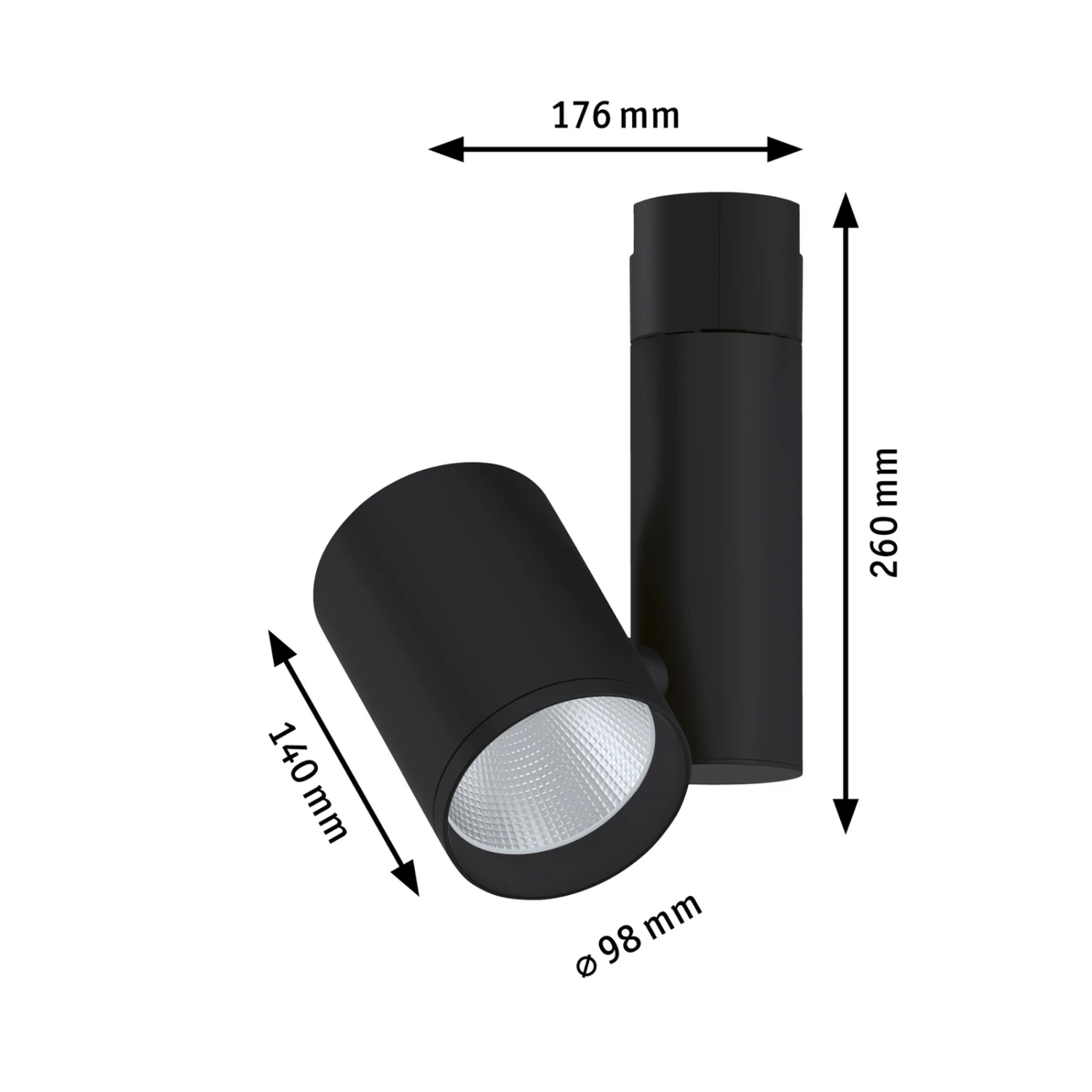 Paulmann Zeuz URail Spot 4.000K 15° Schwarz Matt 11 Paulmann Zeuz URail Spot 4.000K 15° Schwarz Matt – Bild 9