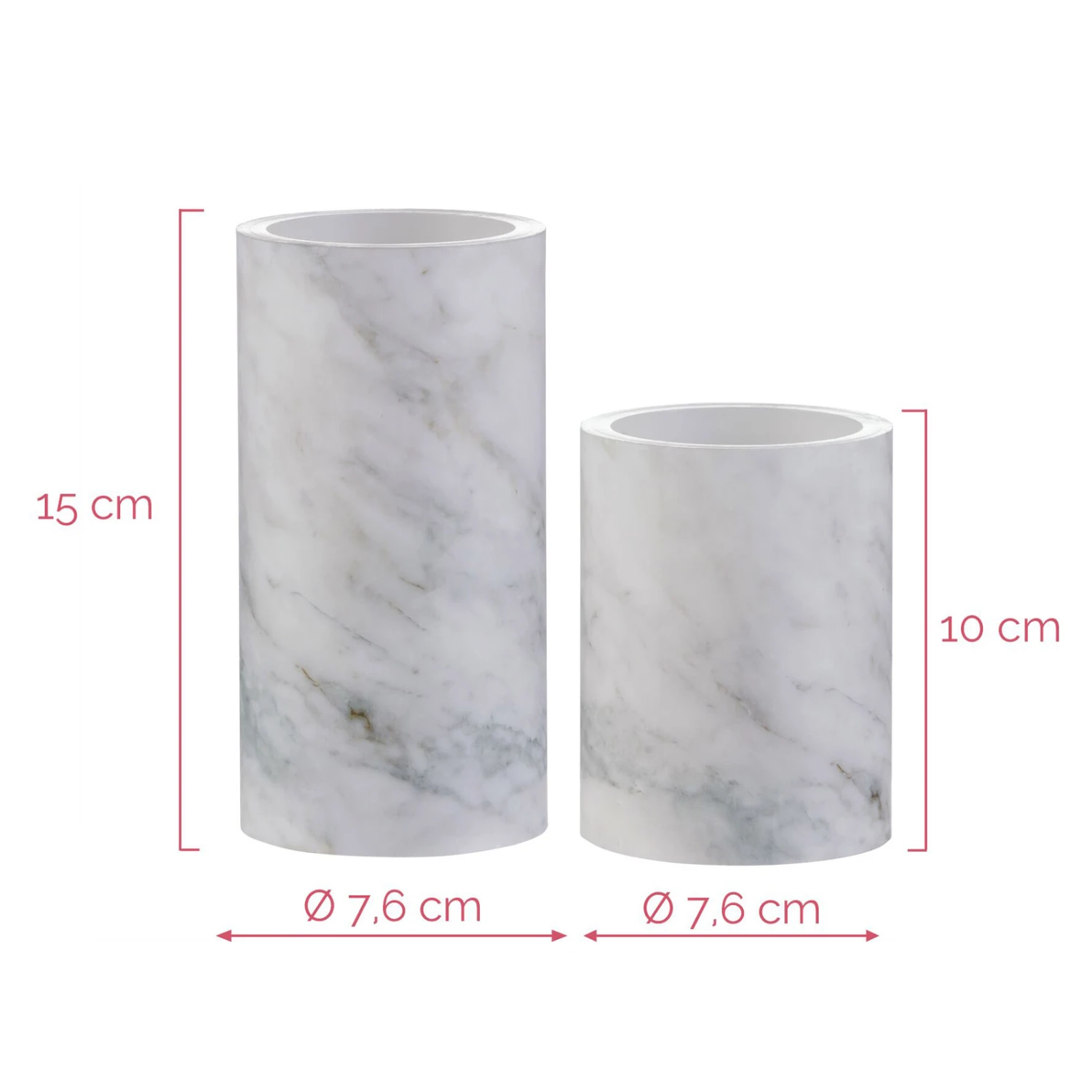 Pauleen Cosy Marble Candle LED-Kerze 2er Set Wachs 8 Pauleen Cosy Marble Candle LED-Kerze 2er Set Wachs – Bild 6