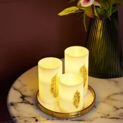 Pauleen Golden Feather Candle LED-Kerze 3er Set 11 Pauleen Golden Feather Candle LED-Kerze 3er Set -Philips Store 7602960 2