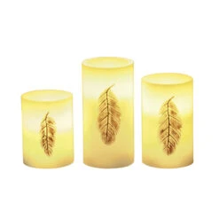 Pauleen Golden Feather Candle LED-Kerze 3er Set 12 Pauleen Golden Feather Candle LED-Kerze 3er Set -Philips Store 7602960 3