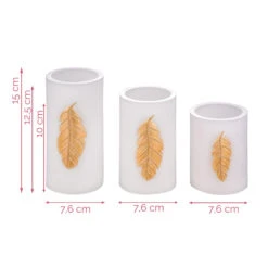 Pauleen Golden Feather Candle LED-Kerze 3er Set 14 Pauleen Golden Feather Candle LED-Kerze 3er Set -Philips Store 7602960 5