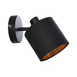 Stoff-Wandleuchte Vasilia In Schwarz-Gold, 1-fl. -Philips Store 8032155 2