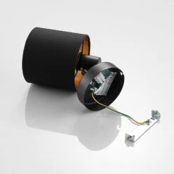 Stoff-Wandleuchte Vasilia In Schwarz-Gold, 1-fl. -Philips Store 8032155 8