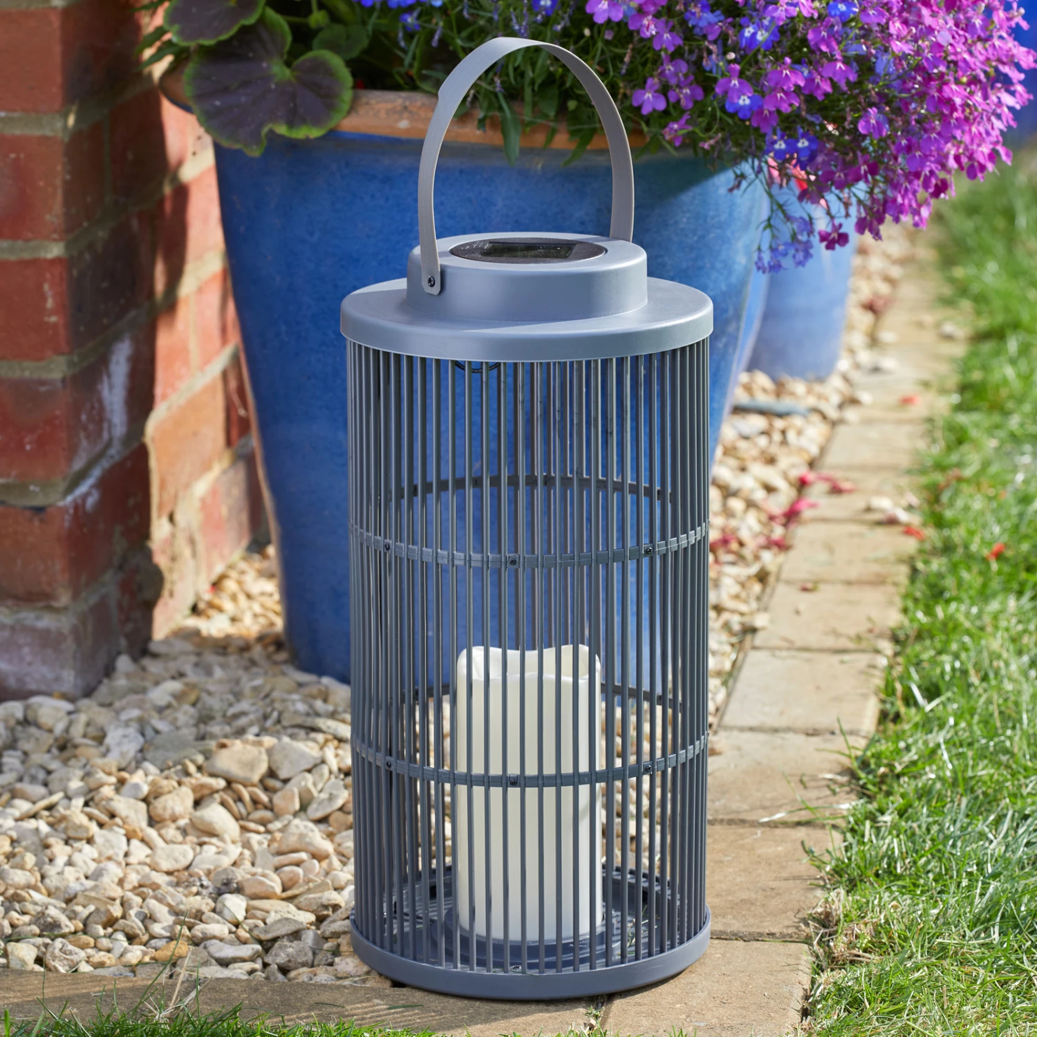 LED-Solarlaterne Urbane, Grau, Höhe 36 Cm 3 LED-Solarlaterne Urbane, Grau, Höhe 36 Cm