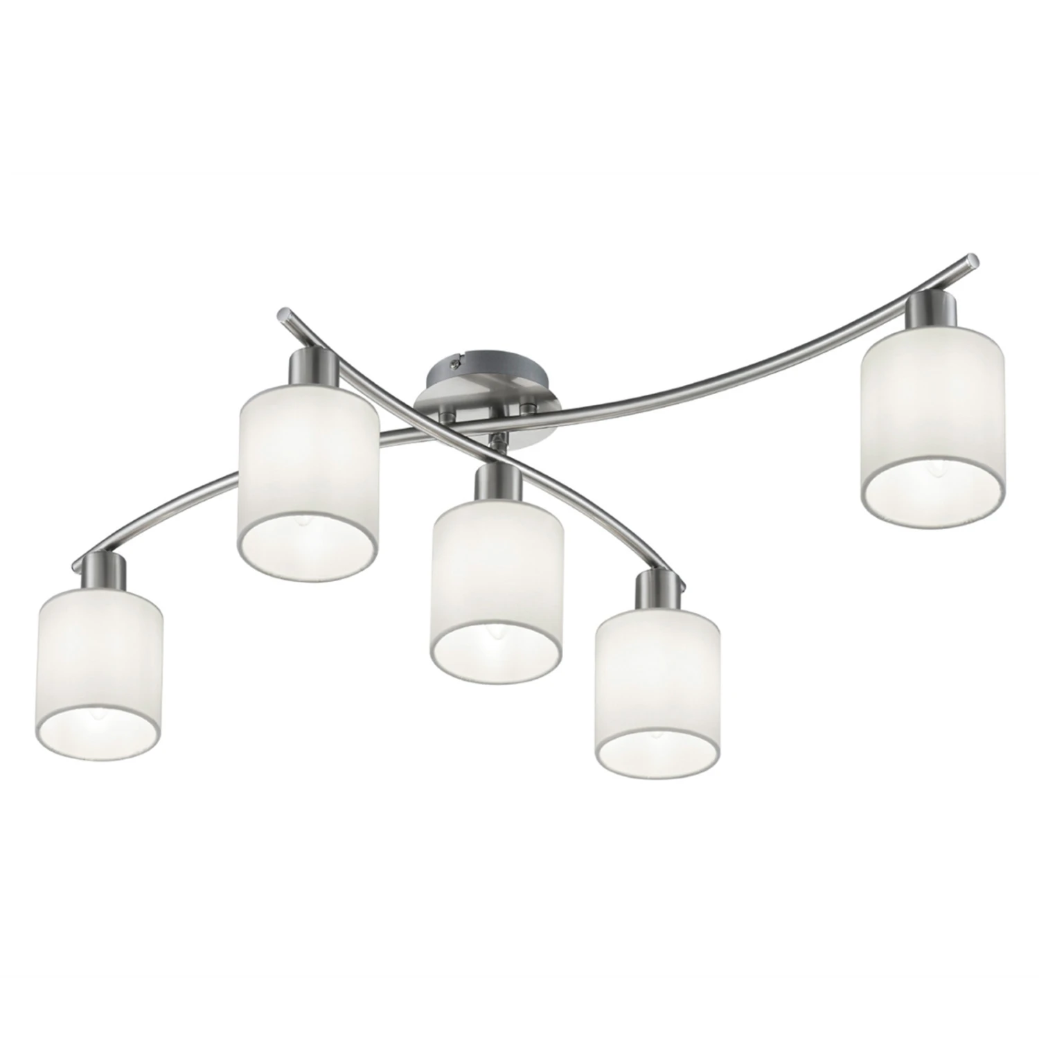 Schirme Aus Weißem Stoff - Deckenlampe Garda 4 Schirme Aus Weißem Stoff - Deckenlampe Garda – Bild 2