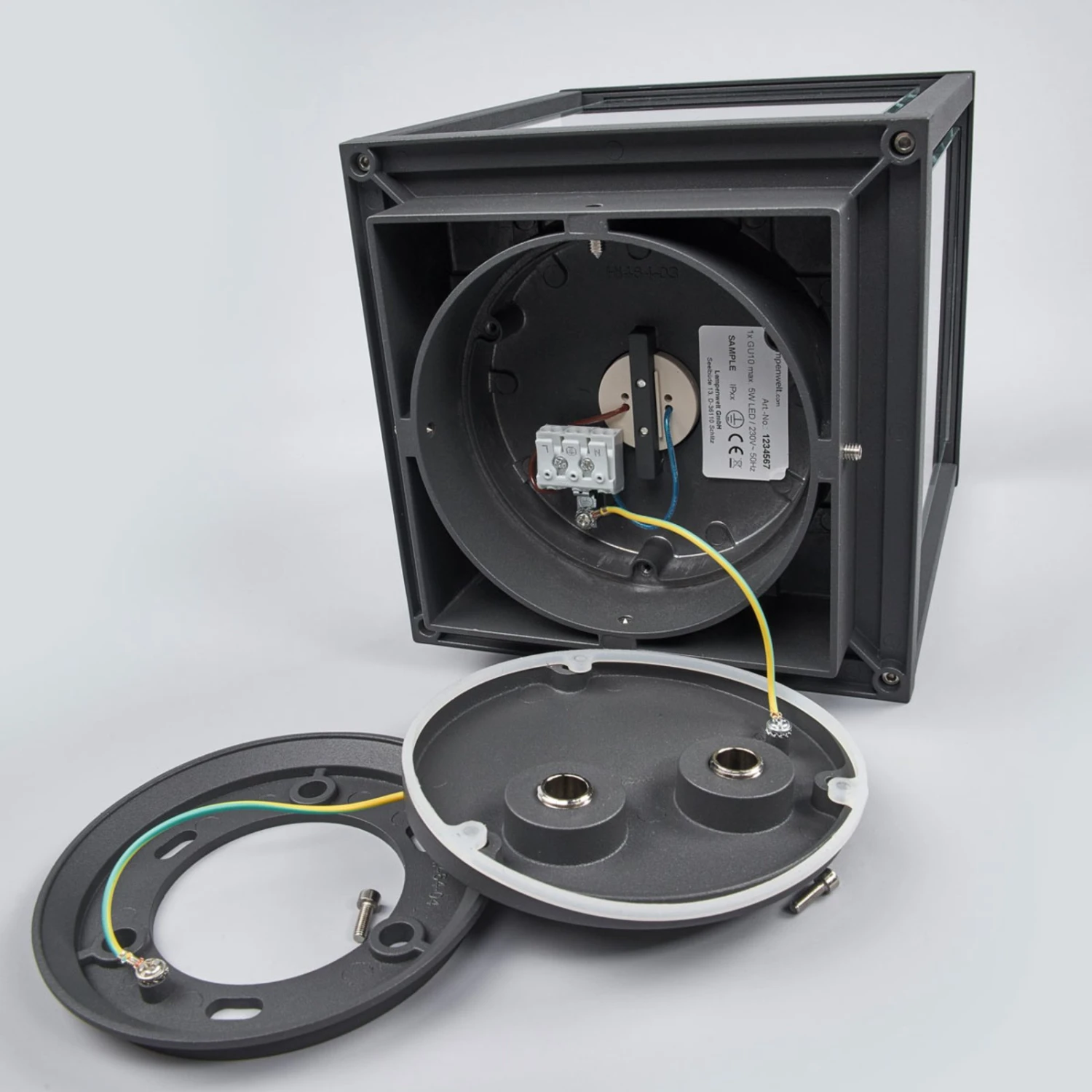 Lucande Eckige Sockellampe Annalea Mit Glasscheiben 10 Lucande Eckige Sockellampe Annalea Mit Glasscheiben – Bild 8