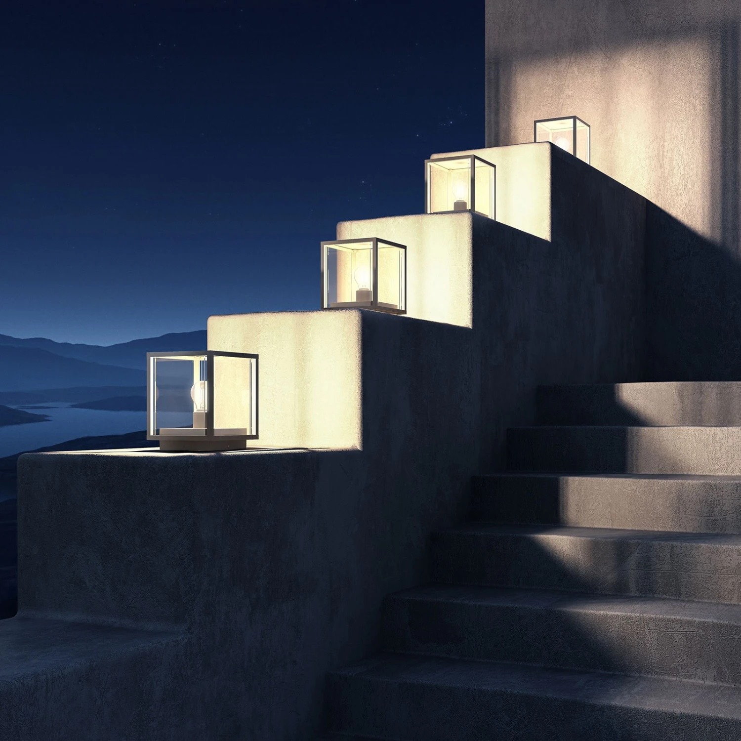 Lucande Eckige Sockellampe Annalea Mit Glasscheiben 11 Lucande Eckige Sockellampe Annalea Mit Glasscheiben – Bild 9