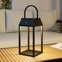 Lucande Maleos LED-Solar-Laterne, Dimmbar