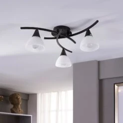 Dreiflammige Deckenlampe Della, Schwarz-gold -Philips Store 9620970 1