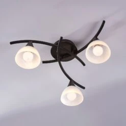 Dreiflammige Deckenlampe Della, Schwarz-gold -Philips Store 9620970 2