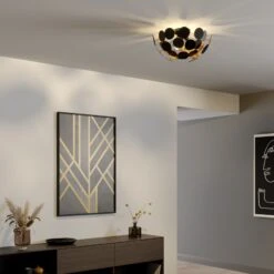 Schwarz-goldene Deckenlampe Kinan -Philips Store 9621167 1