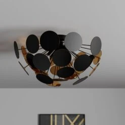 Schwarz-goldene Deckenlampe Kinan -Philips Store 9621167 2