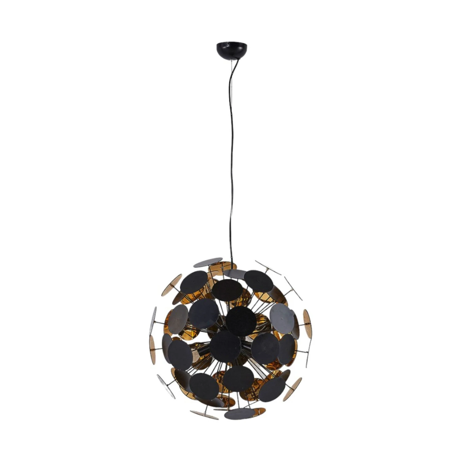 Hängelampe Kinan Mit Scheiben In Schwarz U. Gold 4 Hängelampe Kinan Mit Scheiben In Schwarz U. Gold – Bild 2