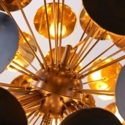 Hängelampe Kinan Mit Scheiben In Schwarz U. Gold 17 Hängelampe Kinan Mit Scheiben In Schwarz U. Gold -Philips Store 9621169 6