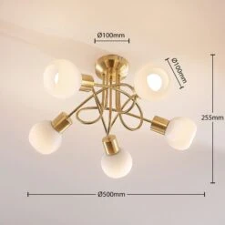 Deckenlampe Elaina, 5-fl, Messing, Mit Abstand -Philips Store 9621682 3