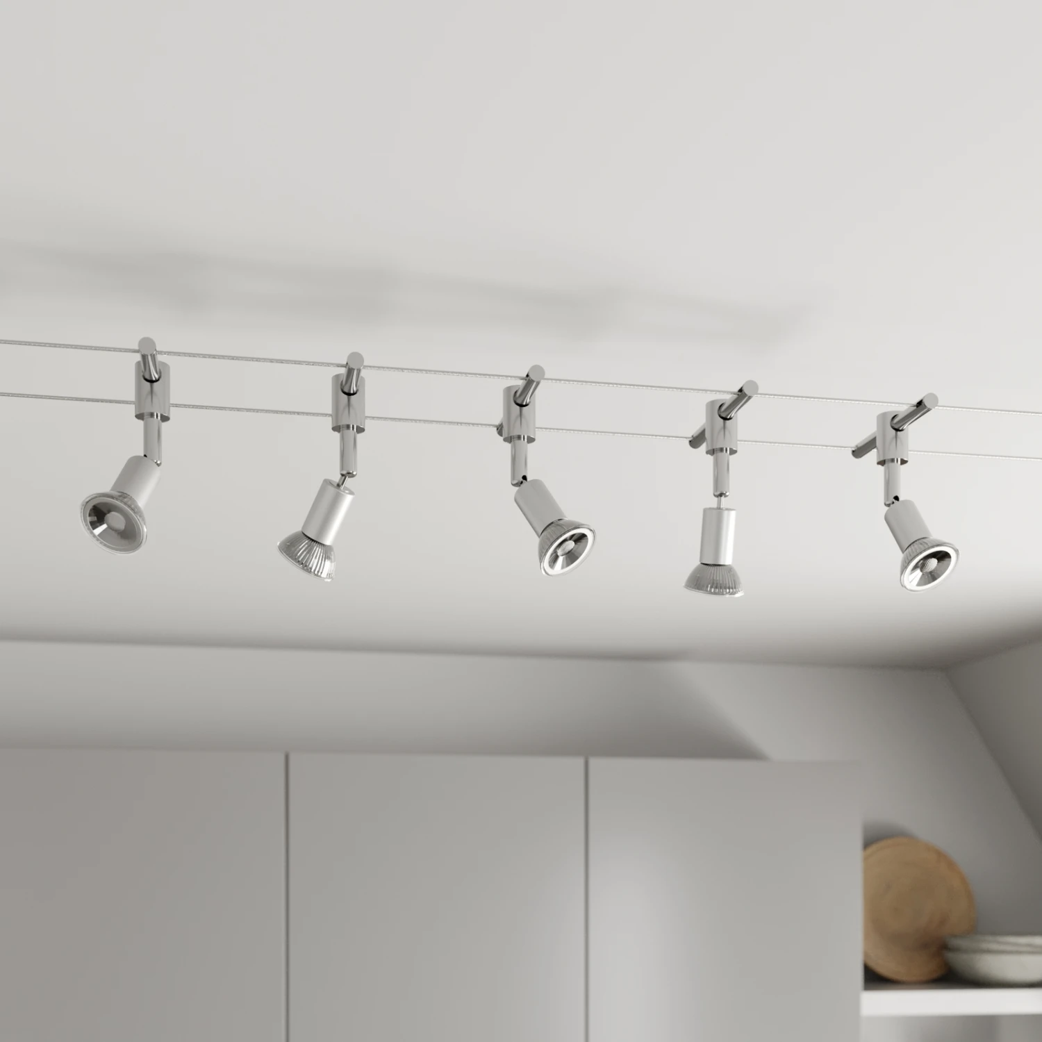 Seilsystem Rope Mit Strahlern, Fünfflammig 5 Seilsystem Rope Mit Strahlern, Fünfflammig – Bild 3