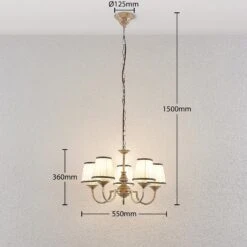 Lindby Lumiel Kronleuchter, Fünfflammig -Philips Store 9624882 5