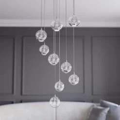 Lucande Hayley LED-Hängelampe, 9-flammig, Chrom -Philips Store 9626555 2