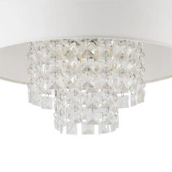 Lindby Estera Deckenleuchte Mit Behang, Weiß -Philips Store 9626840 6