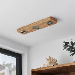 Lindby Mikari LED-Deckenleuchte Aus Holz, 3-fl. -Philips Store 9627413 2