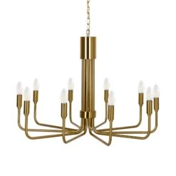 Lindby Elanova Kronleuchter, Zehnflammig, Messing 16 Lindby Elanova Kronleuchter, Zehnflammig, Messing -Philips Store 9639658 5