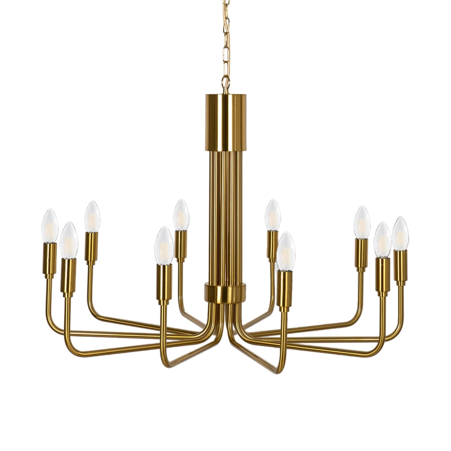 Lindby Elanova Kronleuchter, Zehnflammig, Messing 8 Lindby Elanova Kronleuchter, Zehnflammig, Messing – Bild 6