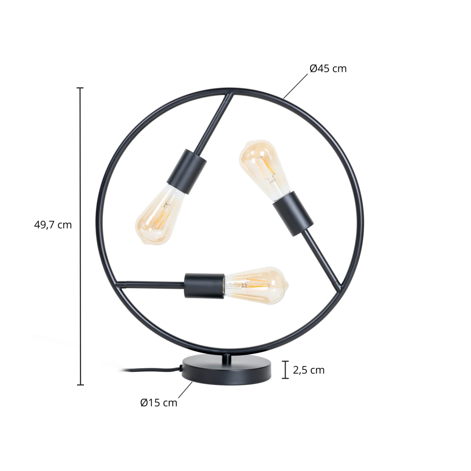 Lucande Linnard Tischleuchte Aus Eisen, 3-flammig 6 Lucande Linnard Tischleuchte Aus Eisen, 3-flammig – Bild 4