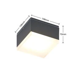 Lindby Mathea LED-Außen-Deckenleuchte, Eckig 17 Lindby Mathea LED-Außen-Deckenleuchte, Eckig -Philips Store 9915004 6