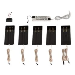 Prios Rixa LED-Unterbauleuchte, Schwarz, 5 Stück -Philips Store 9934129 2