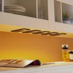 Prios Rixa LED-Unterbauleuchte, Schwarz, 5 Stück