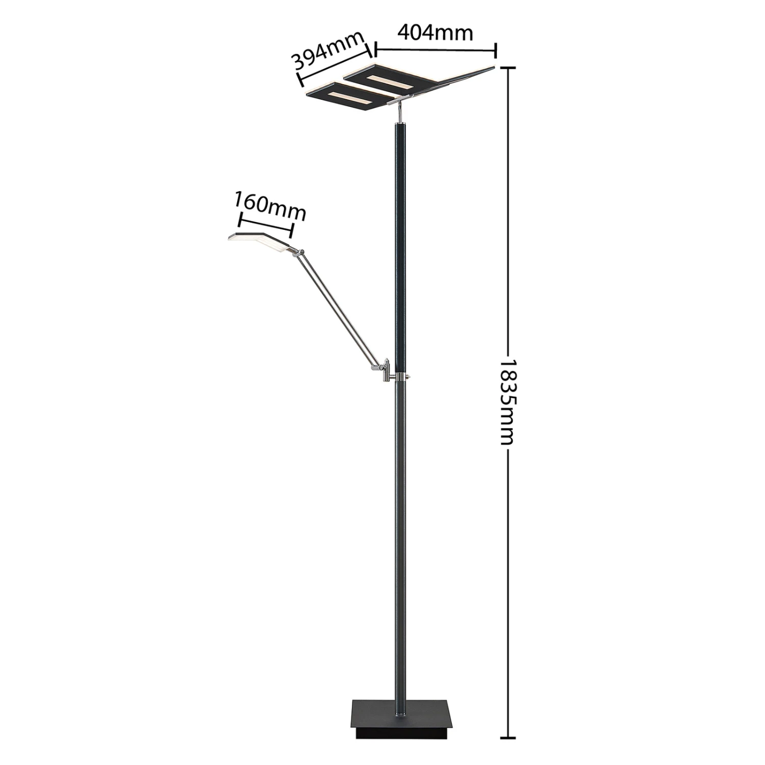 Lucande Hadlee LED-Stehleuchte, Anthrazit 6 Lucande Hadlee LED-Stehleuchte, Anthrazit – Bild 4