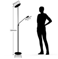 Lindby Sumani LED-Stehleuchte, Rund, Nickel 17 Lindby Sumani LED-Stehleuchte, Rund, Nickel -Philips Store 9945427 6