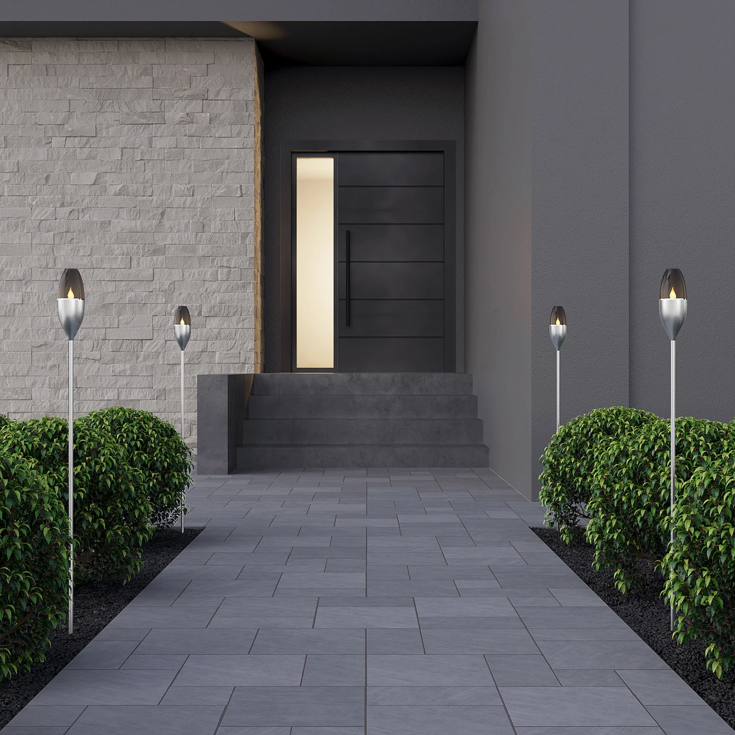 Lindby Jari LED-Solarleuchte, Edelstahl, Rauchgrau 4 Lindby Jari LED-Solarleuchte, Edelstahl, Rauchgrau – Bild 2