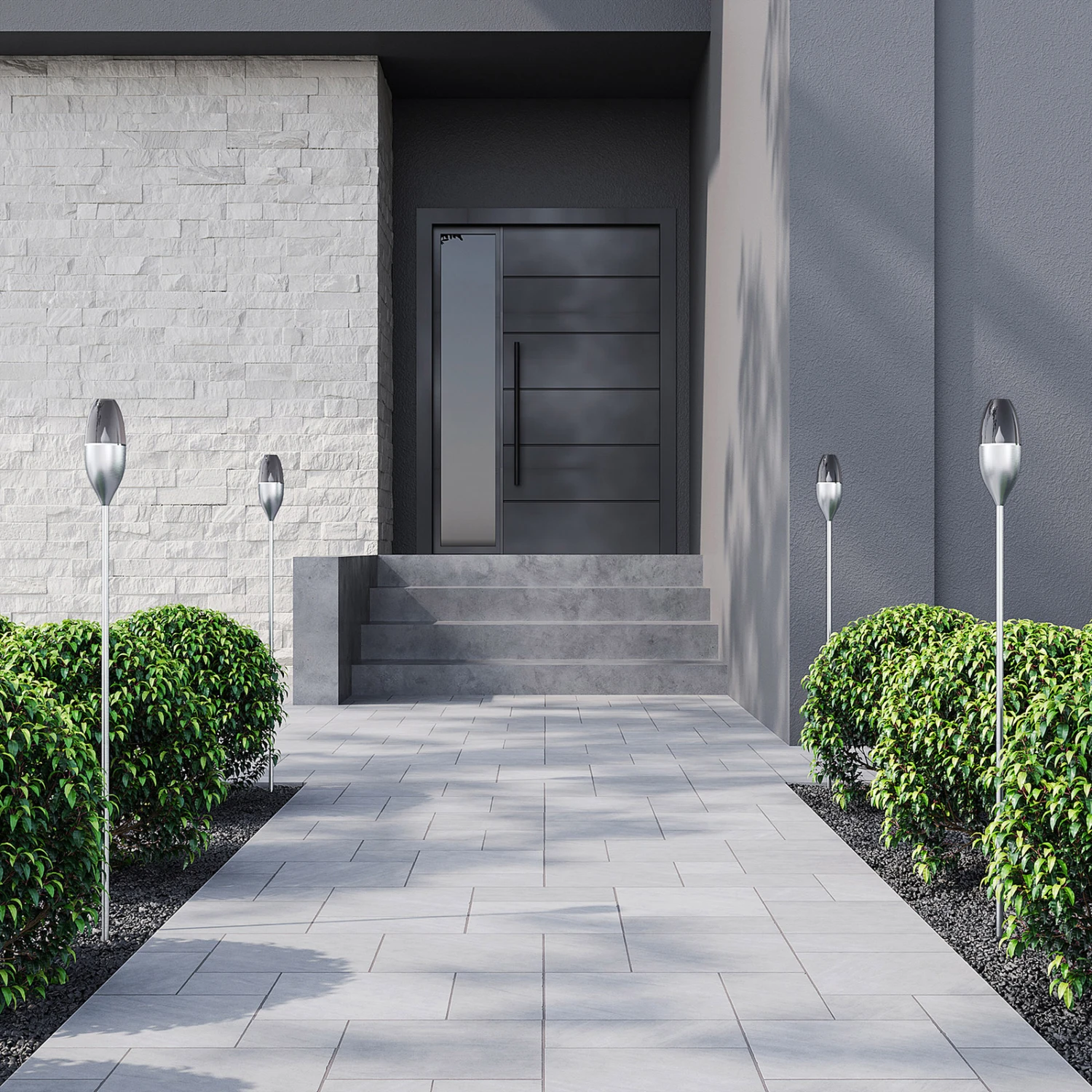 Lindby Jari LED-Solarleuchte, Edelstahl, Rauchgrau 5 Lindby Jari LED-Solarleuchte, Edelstahl, Rauchgrau – Bild 3