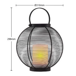 Lindby Mairuna LED-Solar-Laterne, Schwarz, 30,8 Cm -Philips Store 9945544 3