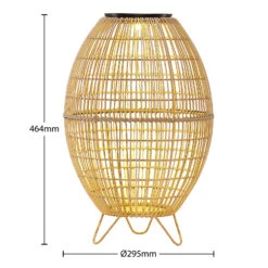Lindby Josina LED-Solar-Laterne, Rattanoptik 14 Lindby Josina LED-Solar-Laterne, Rattanoptik -Philips Store 9945548 3