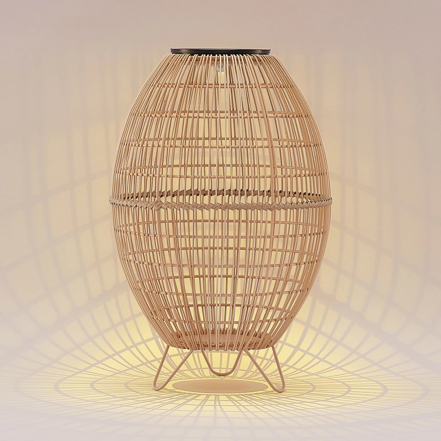 Lindby Josina LED-Solar-Laterne, Rattanoptik 7 Lindby Josina LED-Solar-Laterne, Rattanoptik – Bild 5